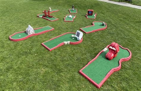 portable miniature golf set.